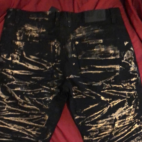 Blue Stitch Jeans Straight Size 34x30 Black/Gold - Picture 6 of 8